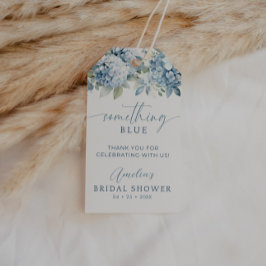 Something Blue Hortensia Bruiloft Favor Tag Cadeaulabel