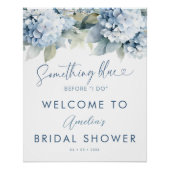 Something Blue Hortensia Bruiloftfeest Bord Perfect Poster (Voorkant)
