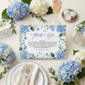 Something Blue Hortensia Dank Je Bruidsdouche Bedankkaart