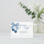 Something Blue How Many Rings Bridal Shower Game Informatiekaartje (Staand voorkant)