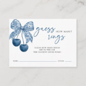 Something Blue How Many Rings Bridal Shower Game Informatiekaartje (Voorkant)
