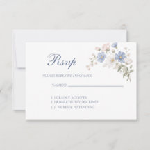 Something Blue Huwelijks RSVP kaart