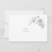 Something Blue Huwelijks RSVP kaart (Achterkant)