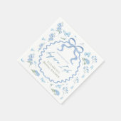 Something Blue Hydrangea Bridal Shower Napkins Servet (Hoek)