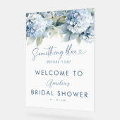 Something Blue Hydrangea Welcome Bridal Shower Acr Acryl Bord (Hoek)