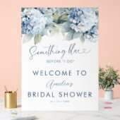 Something Blue Hydrangea Welcome Bridal Shower Acryl Bord (Huwelijk)