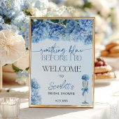 Something Blue Hydrangea Welcome Bridal Shower  Poster