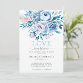 Something Blue Lavender Ombre Rozen Vrijgezellenfe Kaart (Staand voorkant)