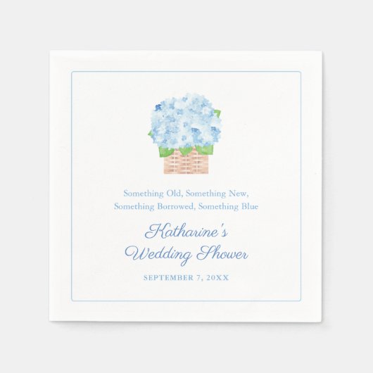 Something Blue Lente Zomer Bruidsmeisjesfeest Servet (Voorkant)