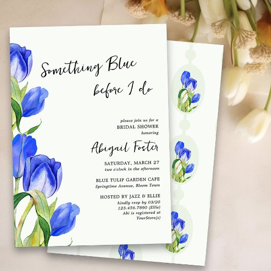 Something Blue Lentetulp Bruidsmeisjesfeest Kaart