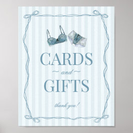 Something Blue Lingerie Bachelorette Kaarten & Cad Poster