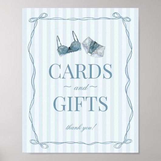 Something Blue Lingerie Bachelorette Kaarten & Cad Poster (Voorkant)