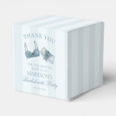 Something Blue Lingerie Bachelorette Party Dessert Bedankdoosjes (Achterkant)