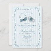 Something Blue Lingerie Lace Bachelorette Party Kaart (Voorkant)