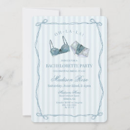 Something Blue Lingerie Lace Bachelorette Party Kaart