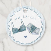 Something Blue Lingerie Shower Bachelorette Party Bedankjes Labels (Achterkant)