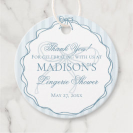 Something Blue Lingerie Shower Bachelorette Party Bedankjes Labels