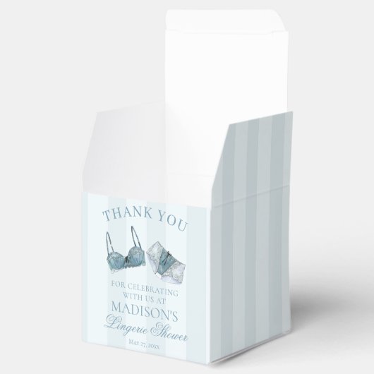 Something Blue Lingerie Shower Bridal Dessert Bedankdoosjes (Geopend)
