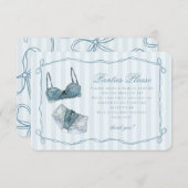 Something Blue Lingerie Shower Panties Please Informatiekaartje (Voorkant / Achterkant)