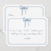 Something Blue Lint Kaart (Voorkant / Achterkant)