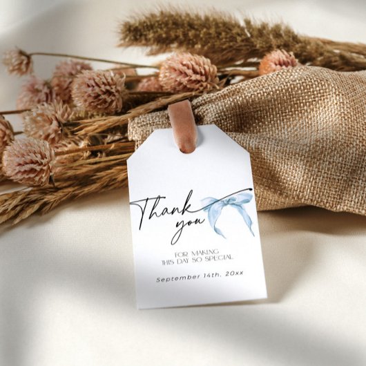 Something Blue Lint Veren Bruidsfeest Tag Cadeaulabel