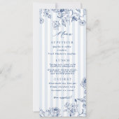Something Blue Menu Bridal Shower Party Card  Kaart (Voorkant)