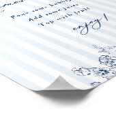 Something Blue Mimosa Bar Bord Bruidsfeest Borrel Poster (Hoek)