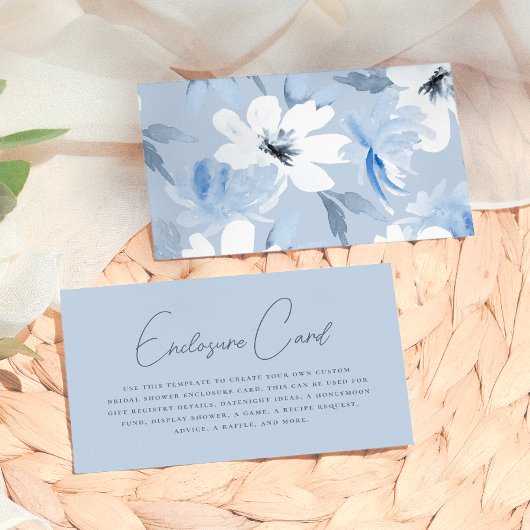Something Blue | Moderne Bruidsbruiloft met bloeme Informatiekaartje
