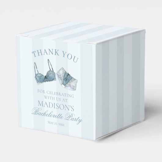 Something Blue Ondergoed Bruidsfeest Taart Bedankdoosjes (Voorkant Zijde)