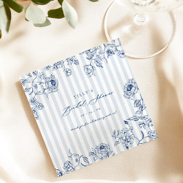 Something Blue Paper Napkins Bridal Shower Party Servet