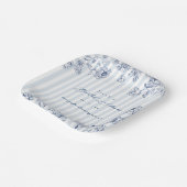 Something Blue Paper Plates Bridal Shower Party Papieren Bordje (Gebogen)