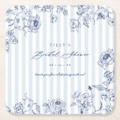 Something Blue Papieren Coasters Bruiloftsdecorati Kartonnen Onderzetters (Voorkant)