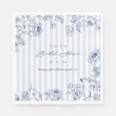 Something Blue Papieren Servetten Bruiloftsfeest (Voorkant)