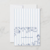 Something Blue Place Card Bruiloftsborrel Naam Ten Bedankkaart (Voorkant)
