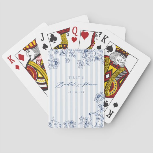 Something Blue Playing Cards Bridal Shower Game Pokerkaarten (Achterkant)