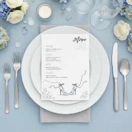 Something Blue Poeder Blauwe Hoge Hakken Bruilofts Menu