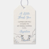 Something Blue Powder Blue Heels Bridal Shower Cadeaulabel (Voorkant)