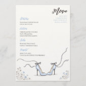 Something Blue Powder Blue Heels Bridal Shower Menu (Voorkant)