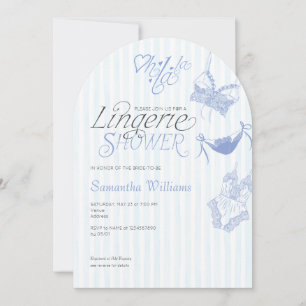 Something Blue Preppy Lace Lingerie Vrijgezellenfe Kaart