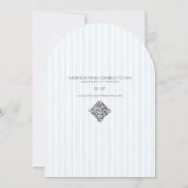 Something Blue Preppy Lace Lingerie Vrijgezellenfe Kaart (Achterkant)