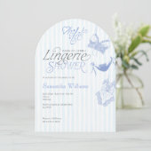 Something Blue Preppy Lace Lingerie Vrijgezellenfe Kaart (Staand voorkant)