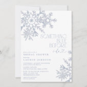 Something Blue QR Snowflake Winter Vrijgezellenfee Kaart (Voorkant)