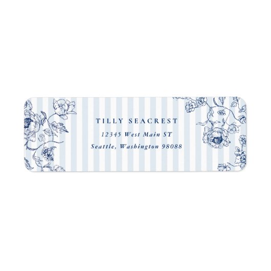 Something Blue Return Address Labels Sticker (Voorkant)