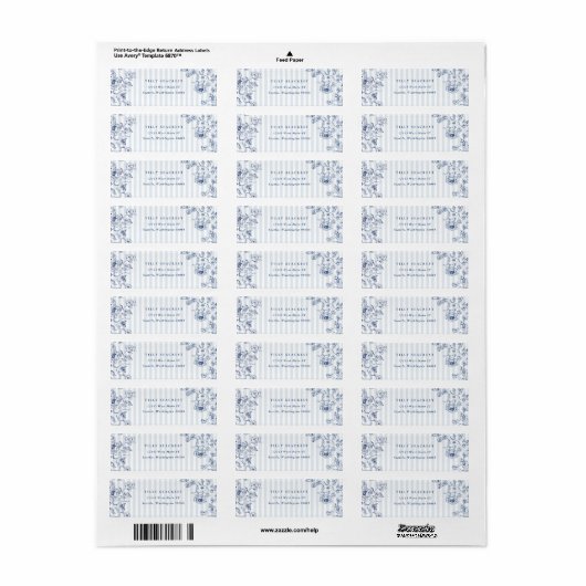 Something Blue Return Address Labels Sticker (Full Sheet)