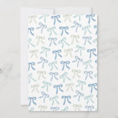 Something Blue Ribbon Bow Vrijgezellenfeest Kaart (Achterkant)