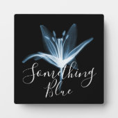 Something Blue Röntgenlelie Bloem Bruiloft Fotoplaat (Voorkant)