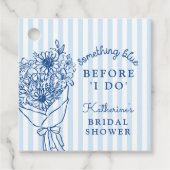 Something Blue Strepen Bruidsdouche Bedankjes Labels (Voorkant)