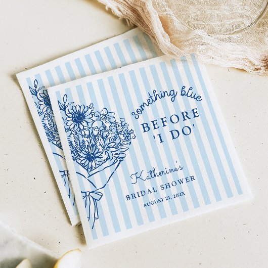 Something Blue Strepen Bruidsfeest Servetten