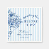 Something Blue Strepen Bruidsfeest Servetten (Voorkant)