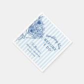 Something Blue Strepen Bruidsfeest Servetten (Hoek)